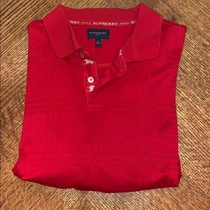 burberry polo mens red